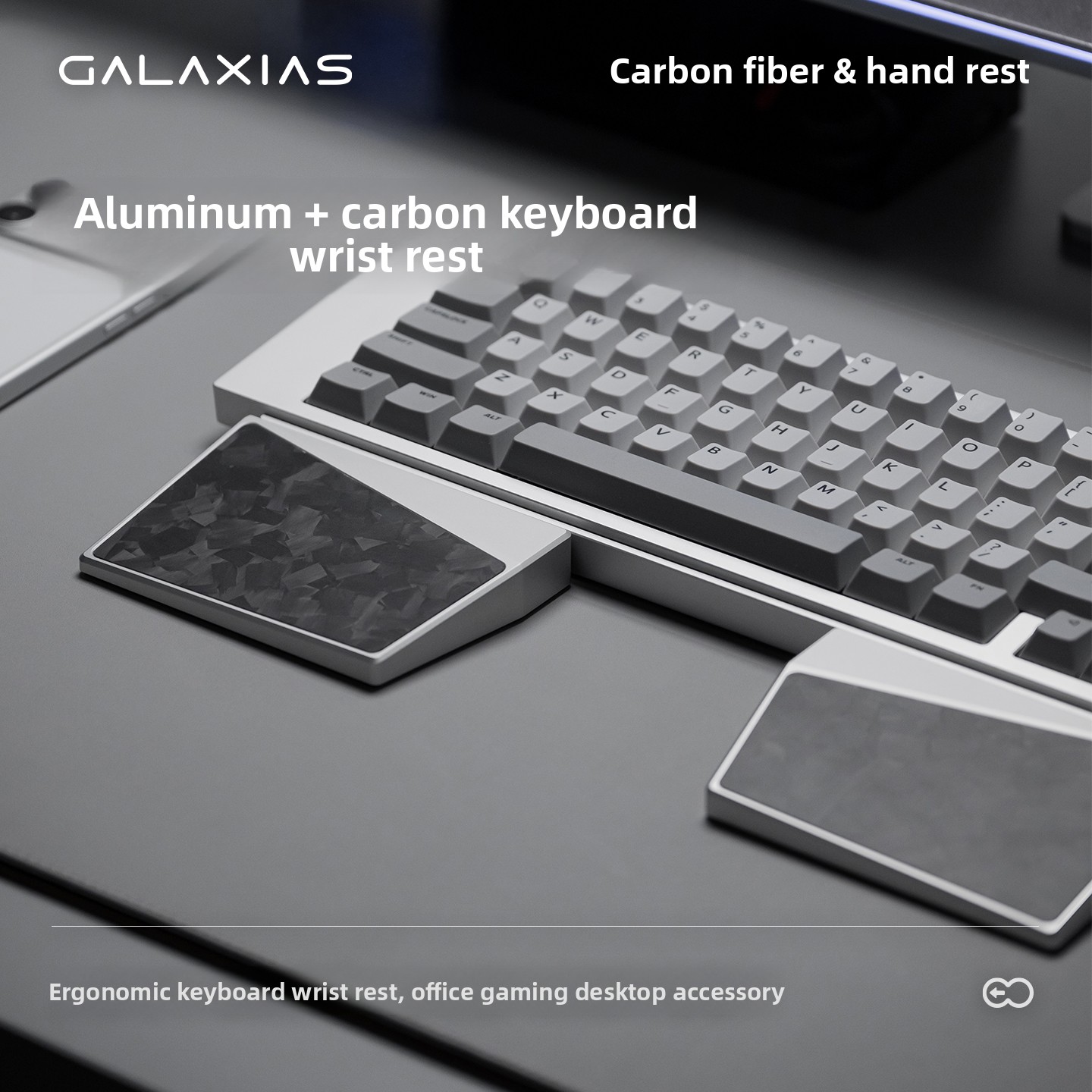 Ergonomic Desk Setup Keyboard - مسند معصم مخصص من سبائك الألومنيوم