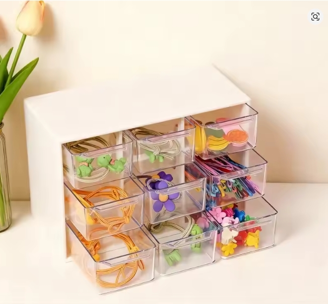 Desk Drawer Unit - صندوق تخزين، درج شفاف للأجزاء الصغيرة،