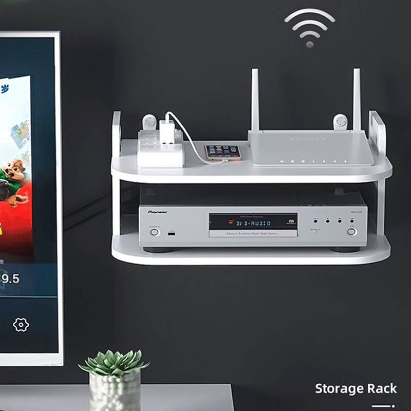 Desk Setup Accessories - رف منظم كابلات الراوتر مثبت على