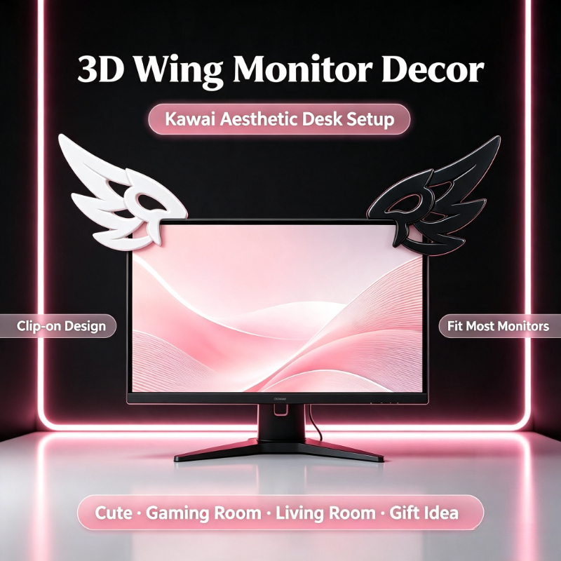 Desk Setup Pegboard - زينة ثلاثية الأبعاد على شكل أجنحة