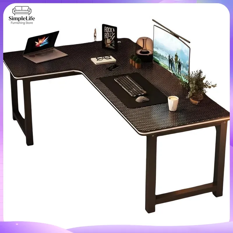 Desk Setup Gaming Pc - مكتب ألعاب زاوي مع رف تخزين