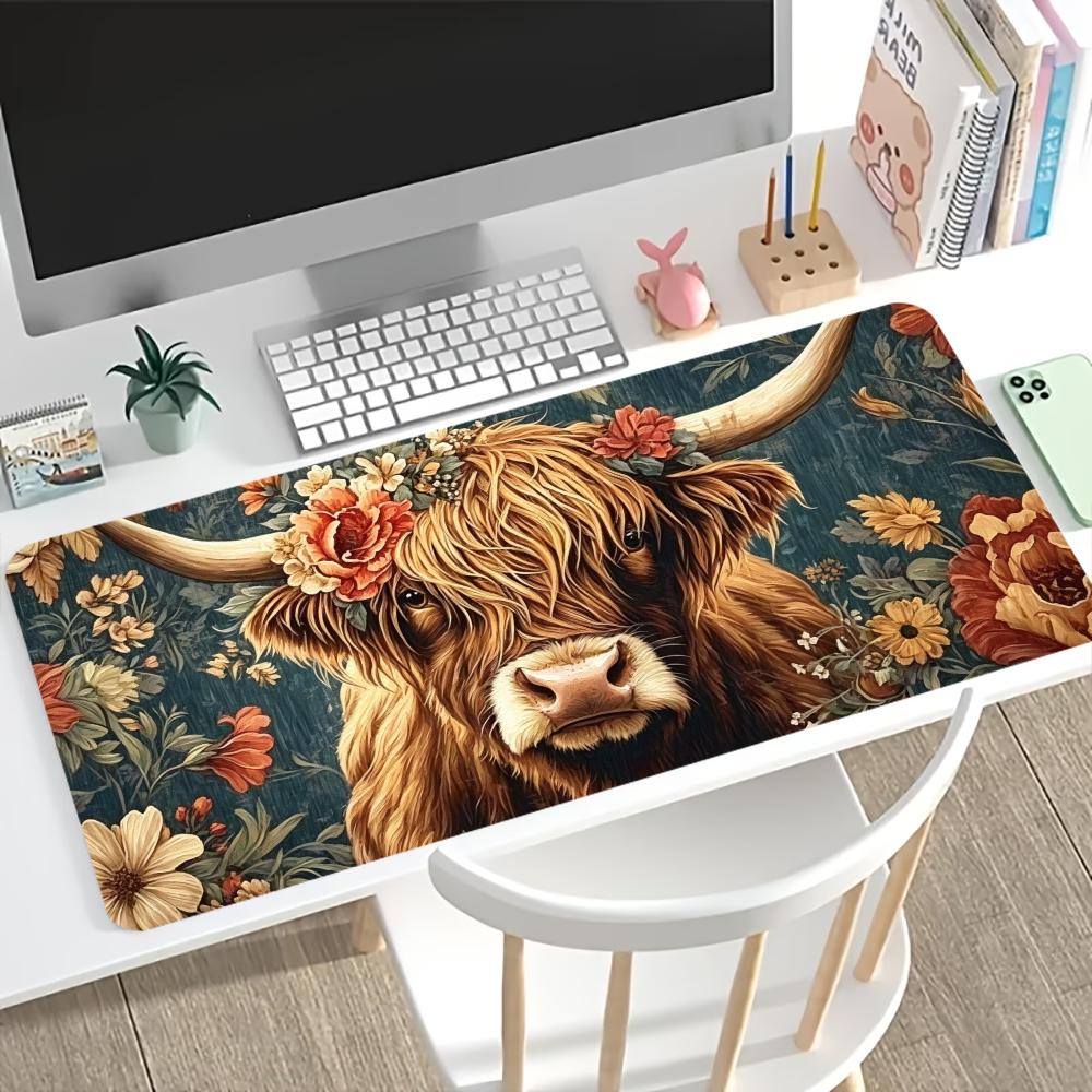 Desk Setup Gaming Pc - وسادة فأرة ألعاب بتصميم بقرة هايلاند