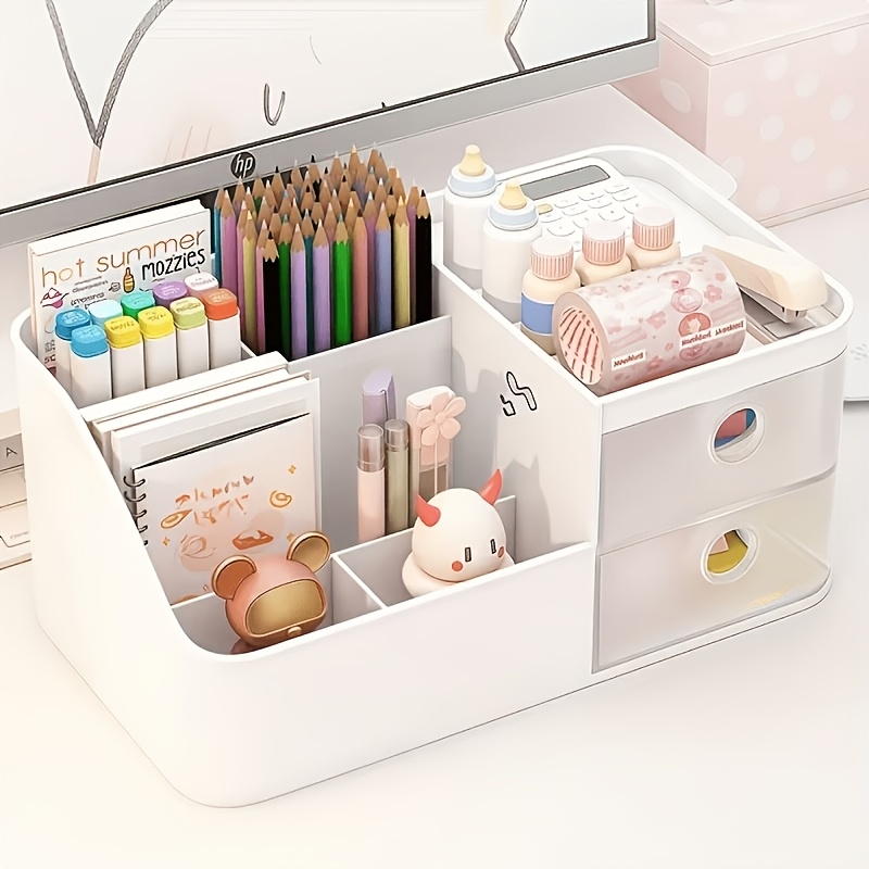 Desk Drawer Unit - حامل أقلام كبير السعة موفر للمساحة،