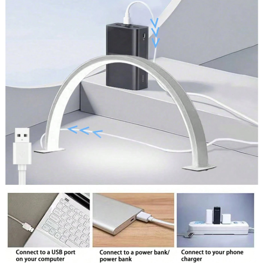 Led Desk Light Usb - مصباح أظافر 40/66 سم، إضاءة LED