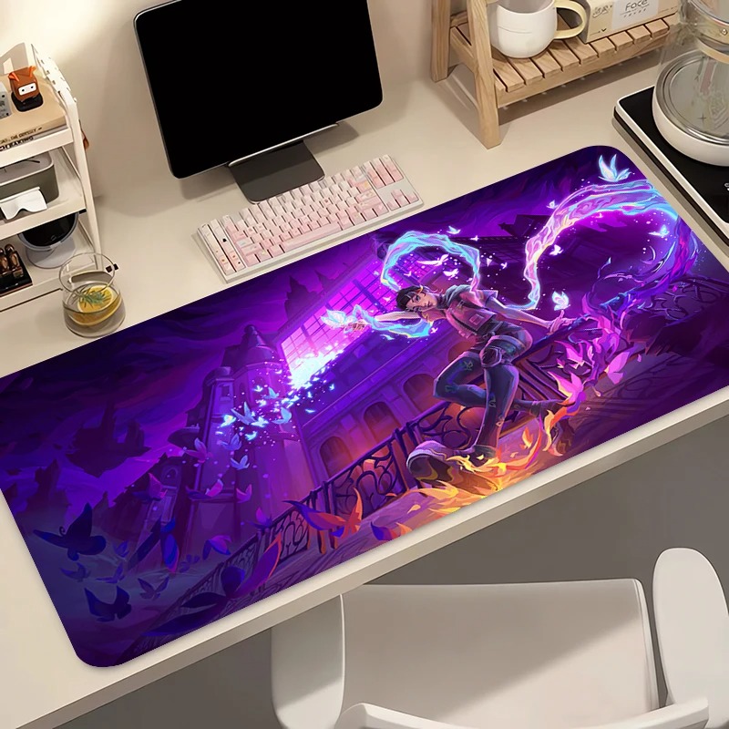 Desk Setup Accessories - لوحة ماوس للألعاب بتصميم أنمي للكمبيوتر،