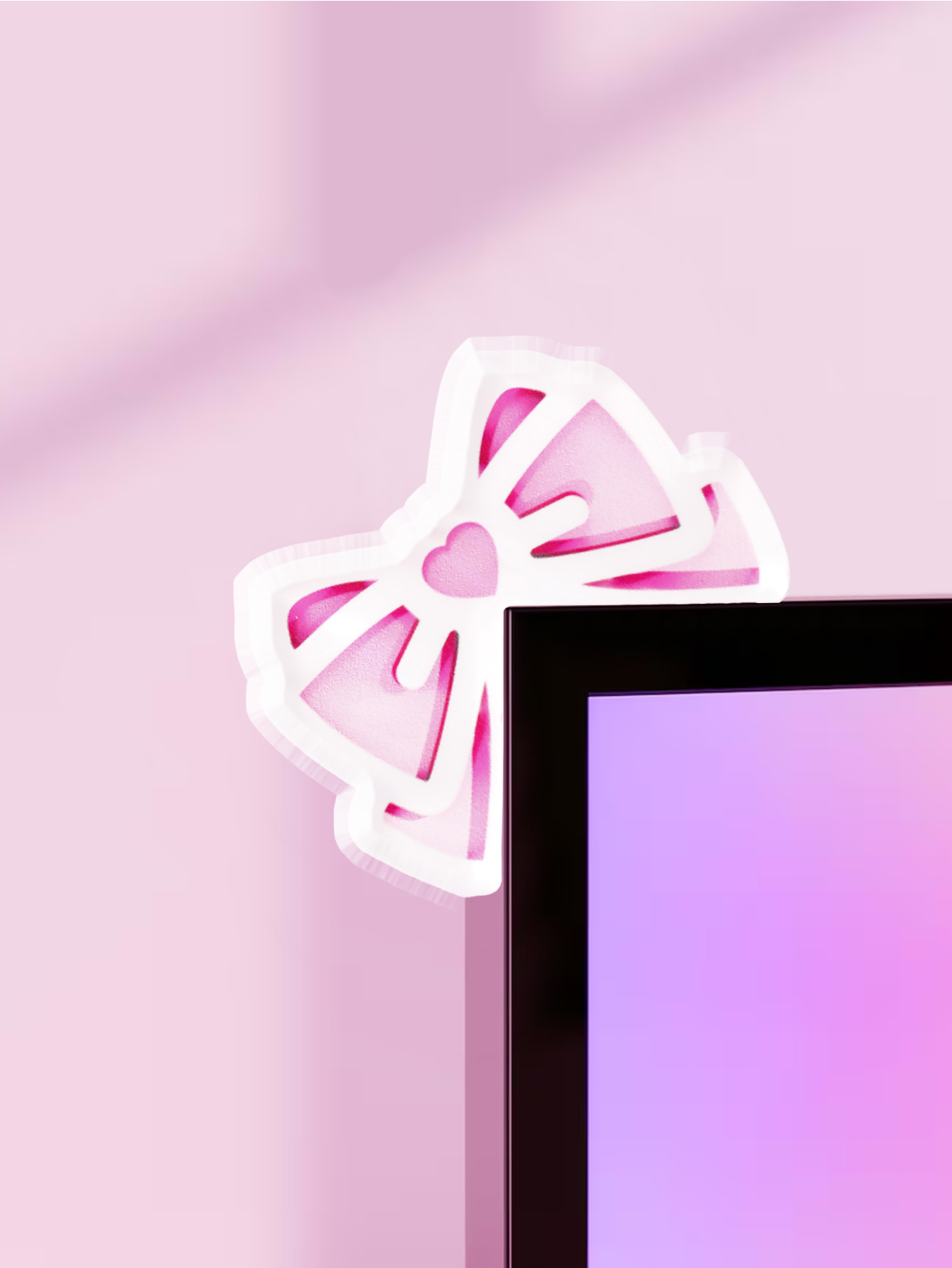 Desk Setup Pegboard - Kawaii القوس رصد ديكور الوردي الاكريليك