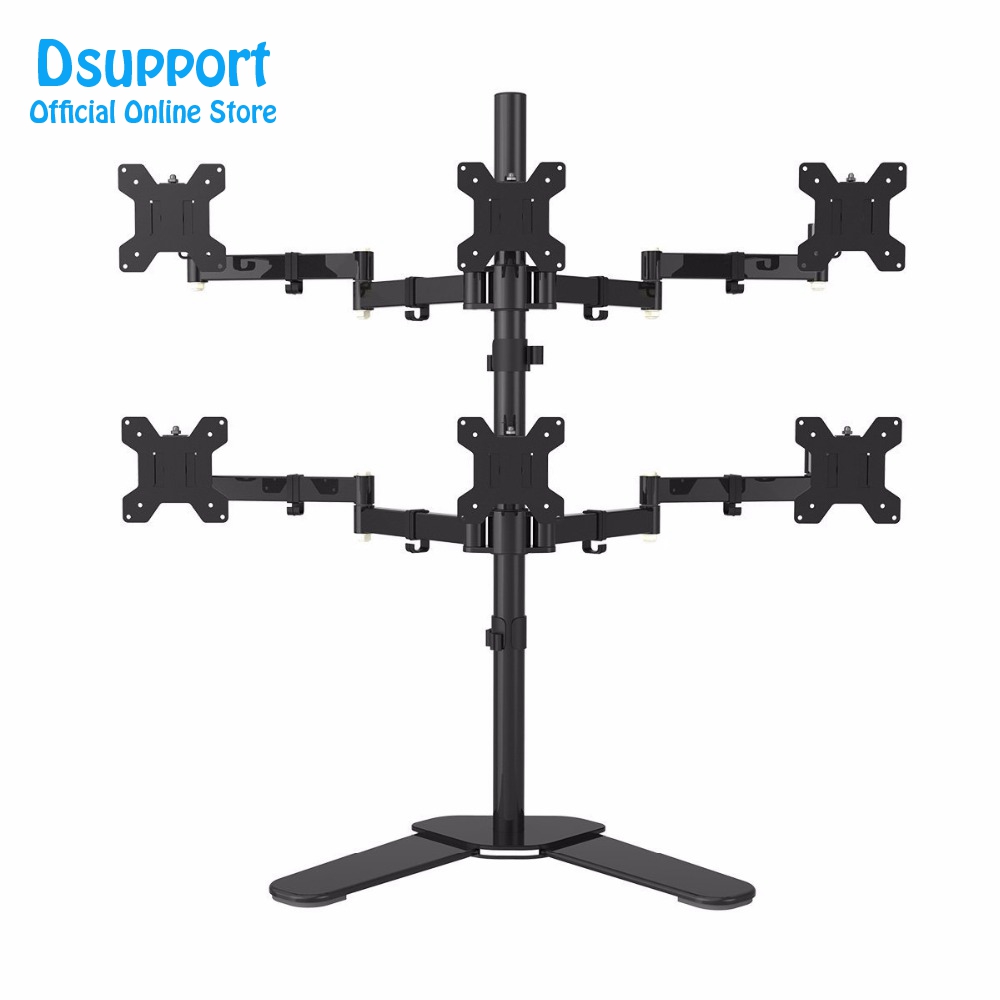 Desk Setup Monitor Arm - حامل شاشة LCD LED بستة أذرع،
