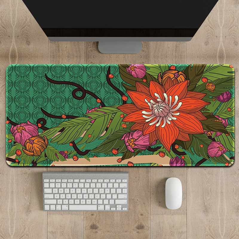 سجادة مكتب بتصميم تجريدي وردي  - مراجعة Y2K Desk Setup وسعره