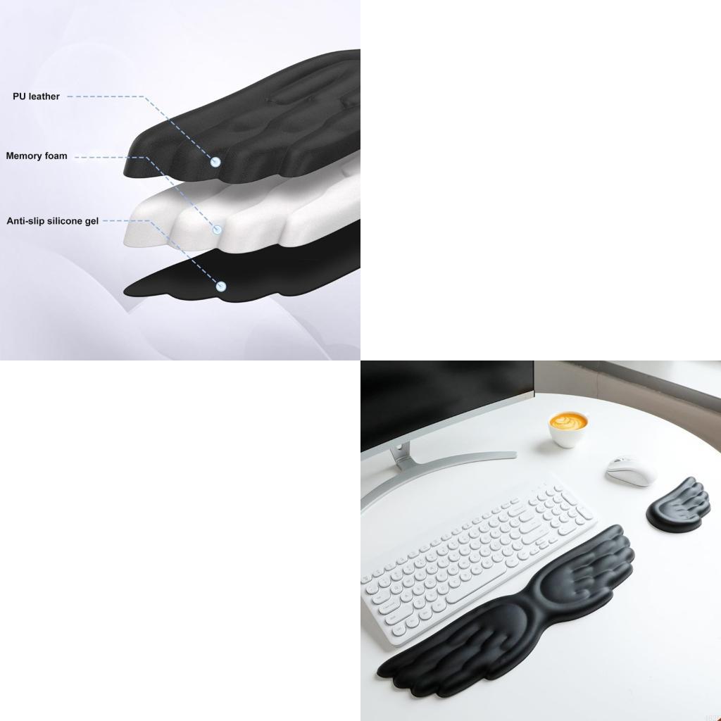462E لينة سيليكون الملاك الجنا - مراجعة Ergonomic Desk Setup Keyboard وسعره