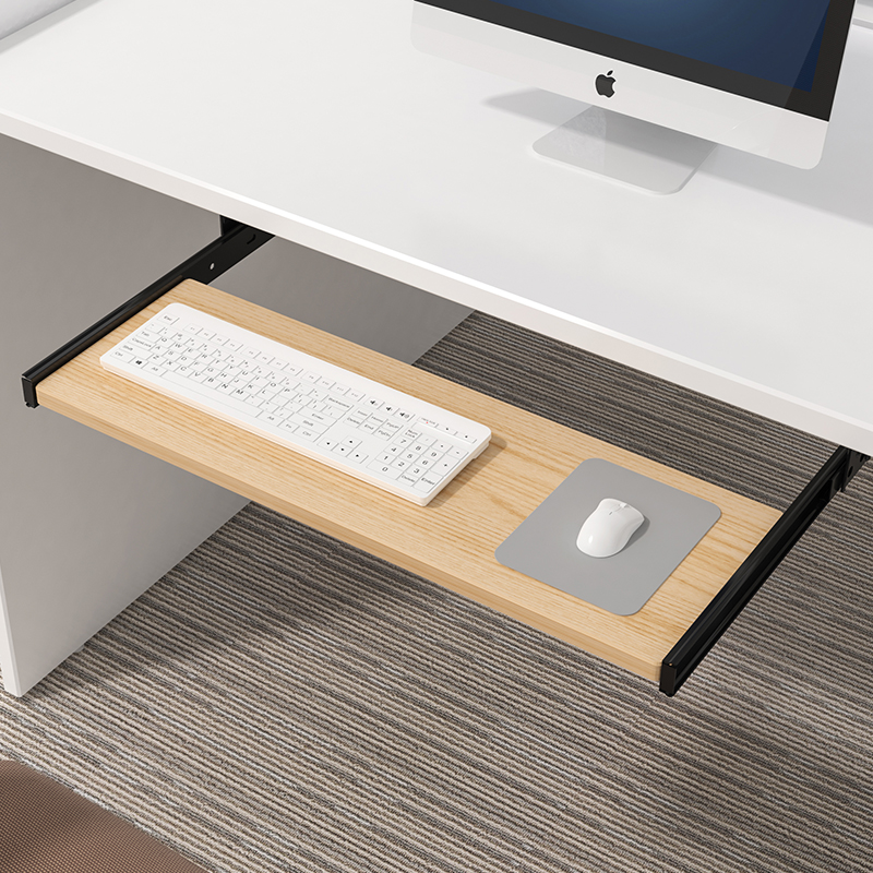 رف لوحة مفاتيح خشبي يثبت تحت ا - مراجعة Desk Setup With Keyboard Tray وسعره