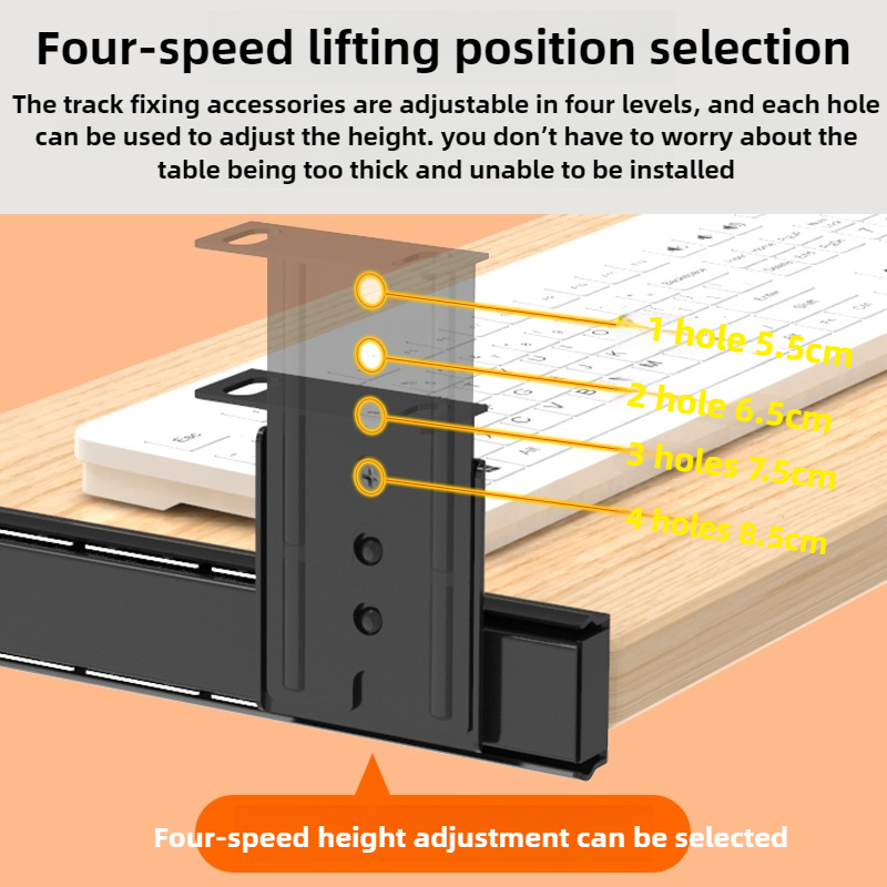 رف لوحة مفاتيح خشبي يثبت تحت ا - مراجعة Desk Setup With Keyboard Tray وسعره