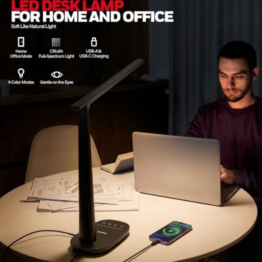مصباح مكتب LED للمنزل والمكتب، - مراجعة Led Desk Light Usb وسعره