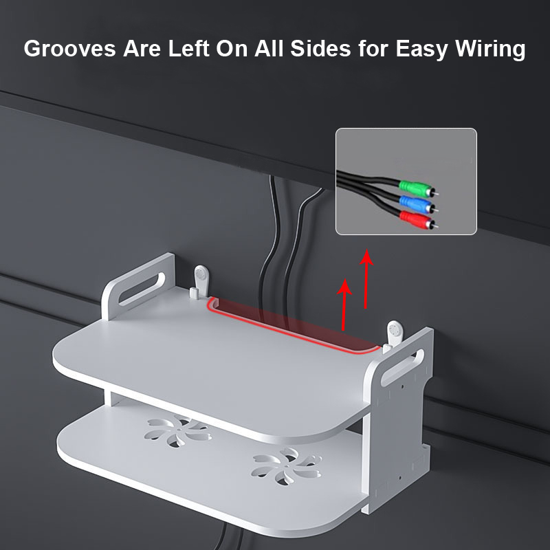 رف منظم كابلات الراوتر مثبت عل - مراجعة Desk Setup Accessories وسعره
