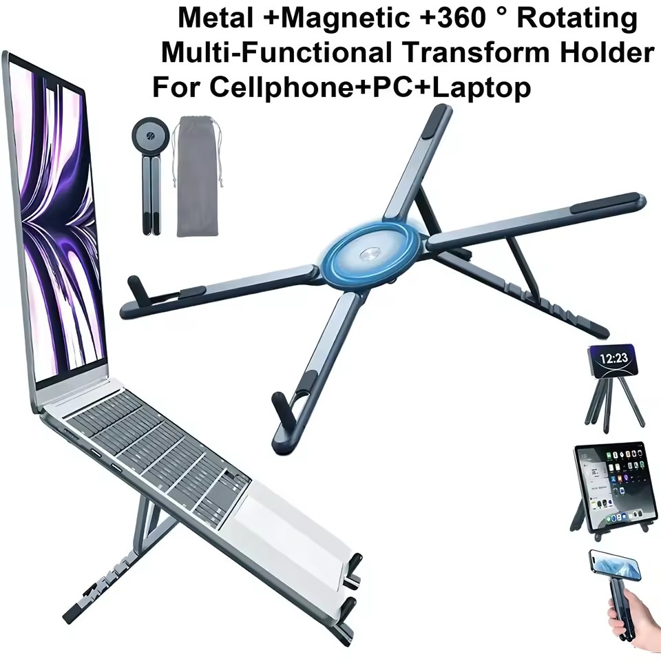 حامل هاتف مغناطيسي محمول وعصا  - مراجعة Desk Setup Equipment وسعره