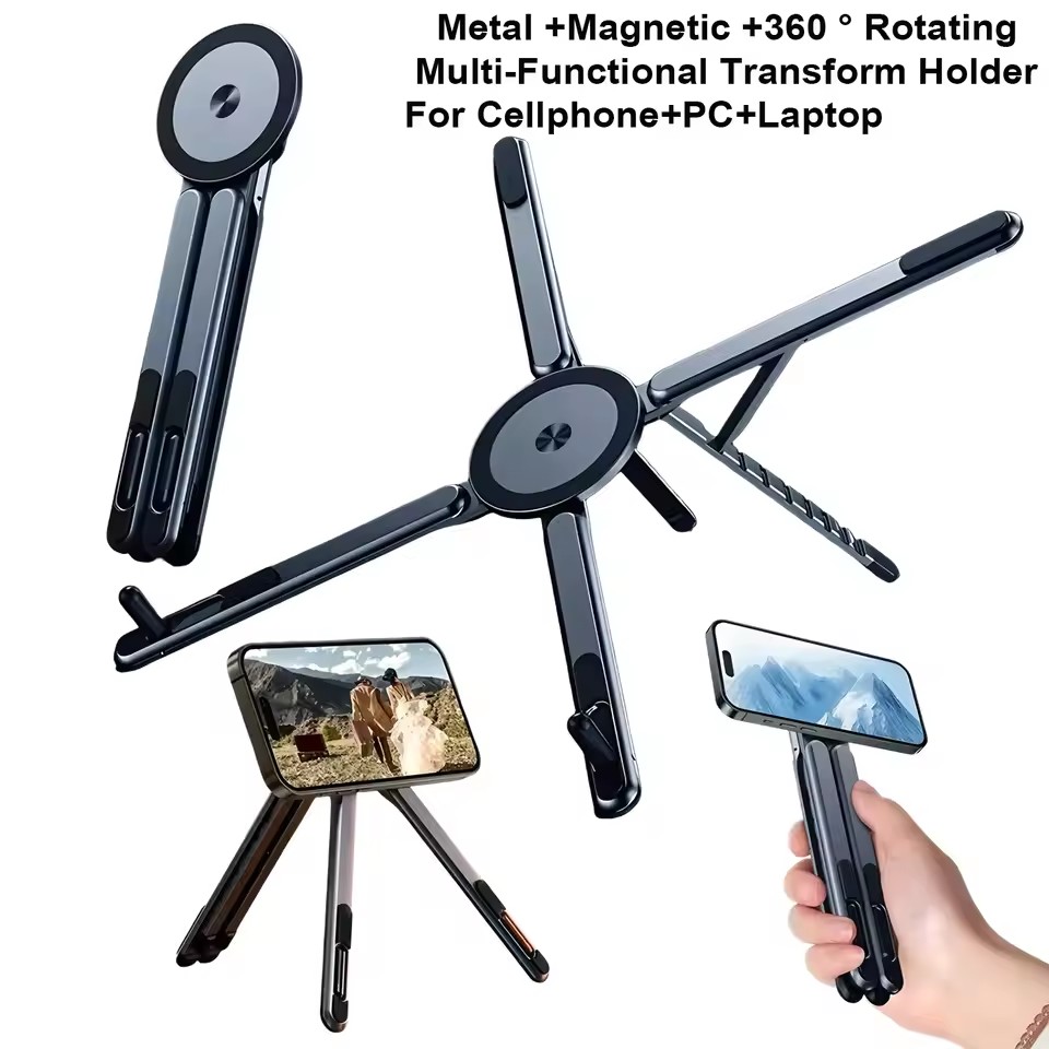 حامل هاتف مغناطيسي محمول وعصا  - مراجعة Desk Setup Equipment وسعره