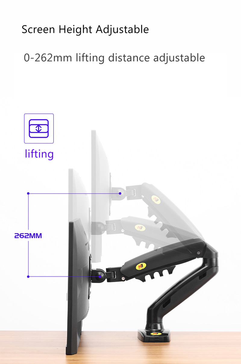 حامل شاشة LED LCD للمكتب NB F8 - مراجعة Desk Setup Monitor Arm وسعره