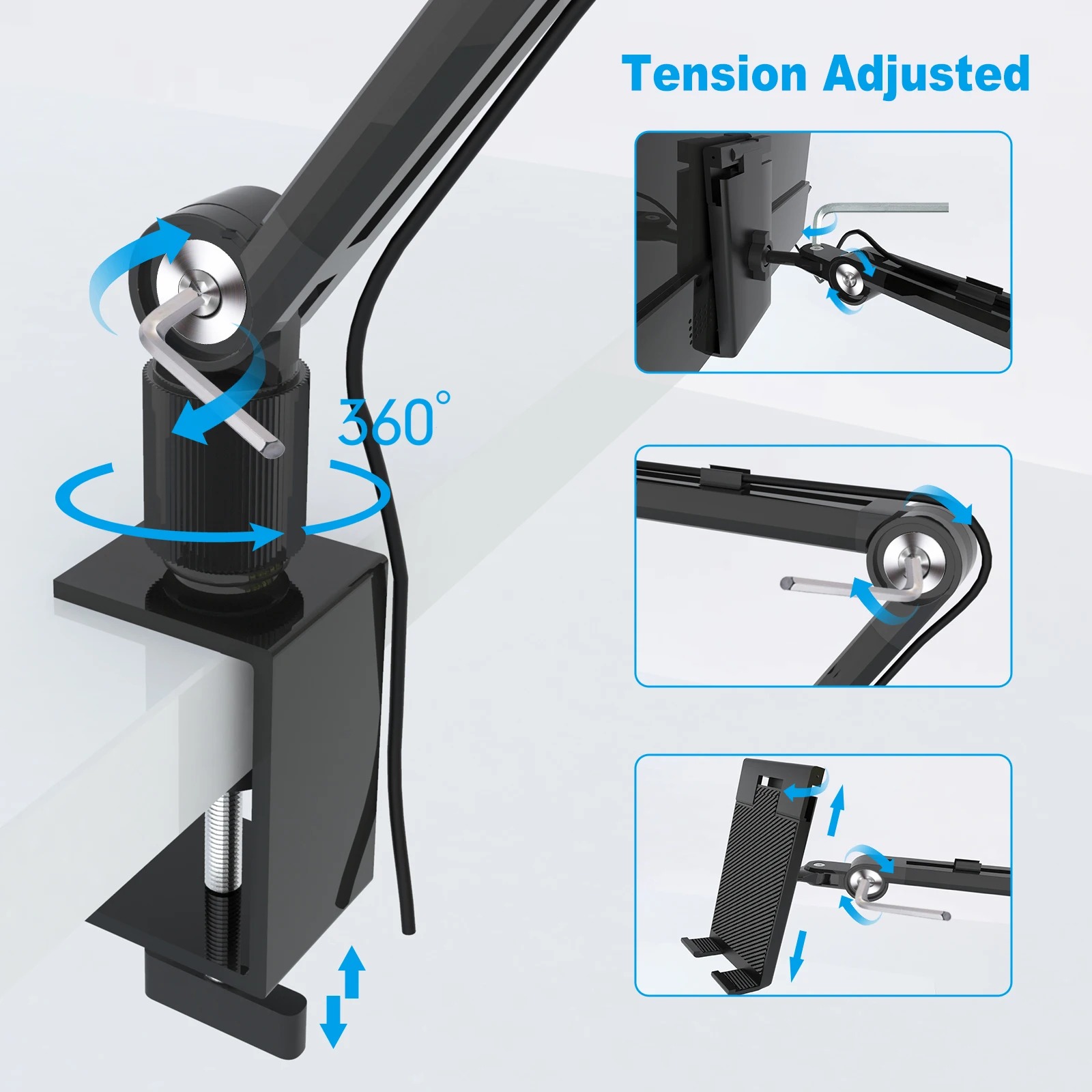 حامل حامل لوحي 2025 لجهاز Ipad - مراجعة Desk Setup Monitor Arm وسعره