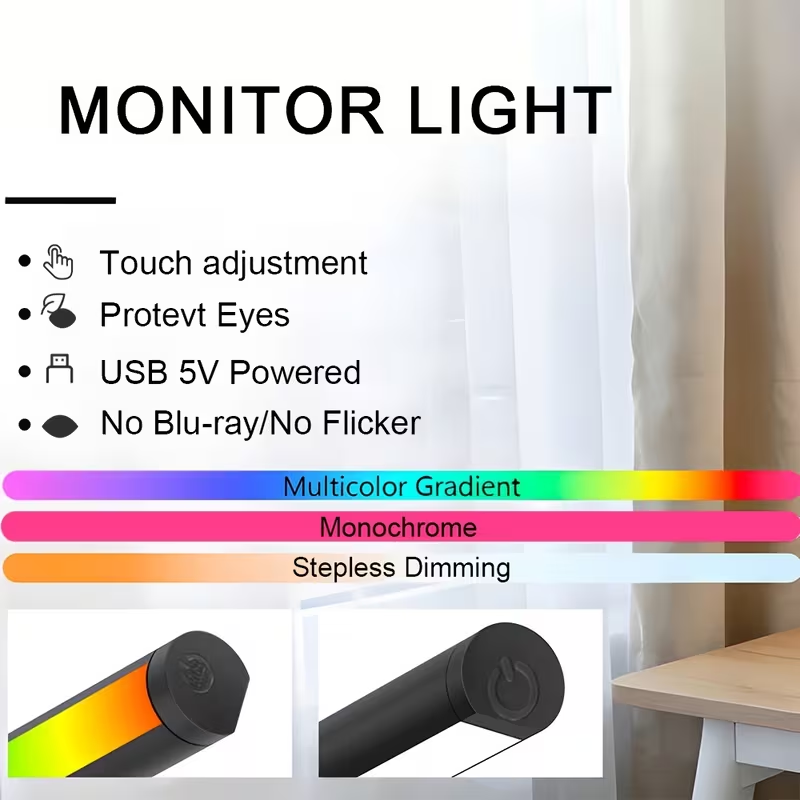 ضوء LED معلق بشاشة USB 5 فولت  - مراجعة Led Desk Light Usb وسعره