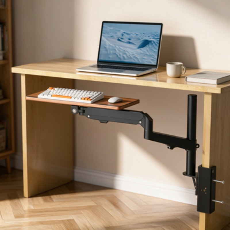 حامل لوحة مفاتيح تحت المكتب لت - مراجعة Ergonomic Desk Setup Keyboard وسعره