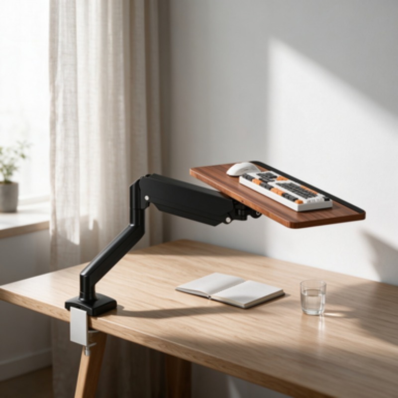 حامل لوحة مفاتيح تحت المكتب لت - مراجعة Ergonomic Desk Setup Keyboard وسعره