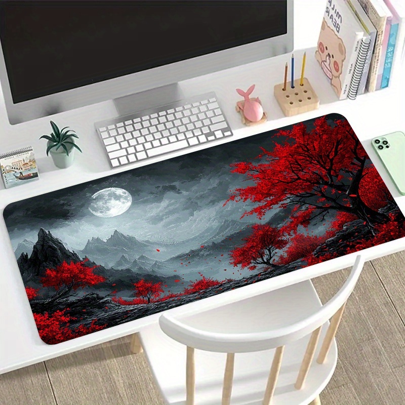 لوحة ماوس ألعاب كبيرة بتصميم ش - مراجعة Desk Setup Red وسعره