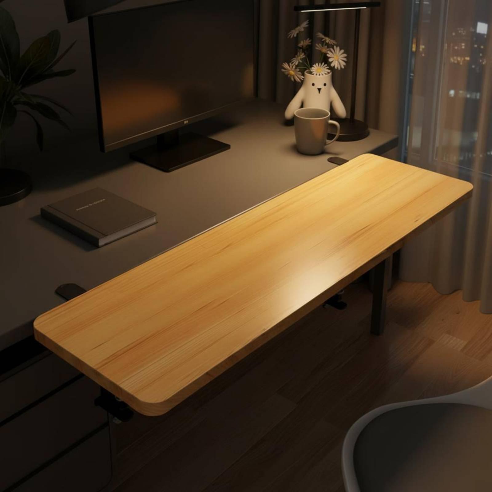رف مكتب قابل للطي، طاولة تمديد - مراجعة Ergonomic Desk Setup Keyboard وسعره