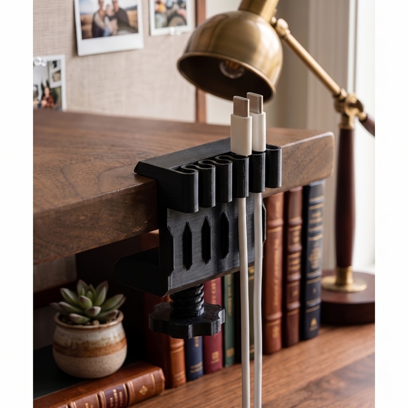 3 مشابك لإدارة الكابلات على سط - مراجعة Desk Setup Equipment وسعره