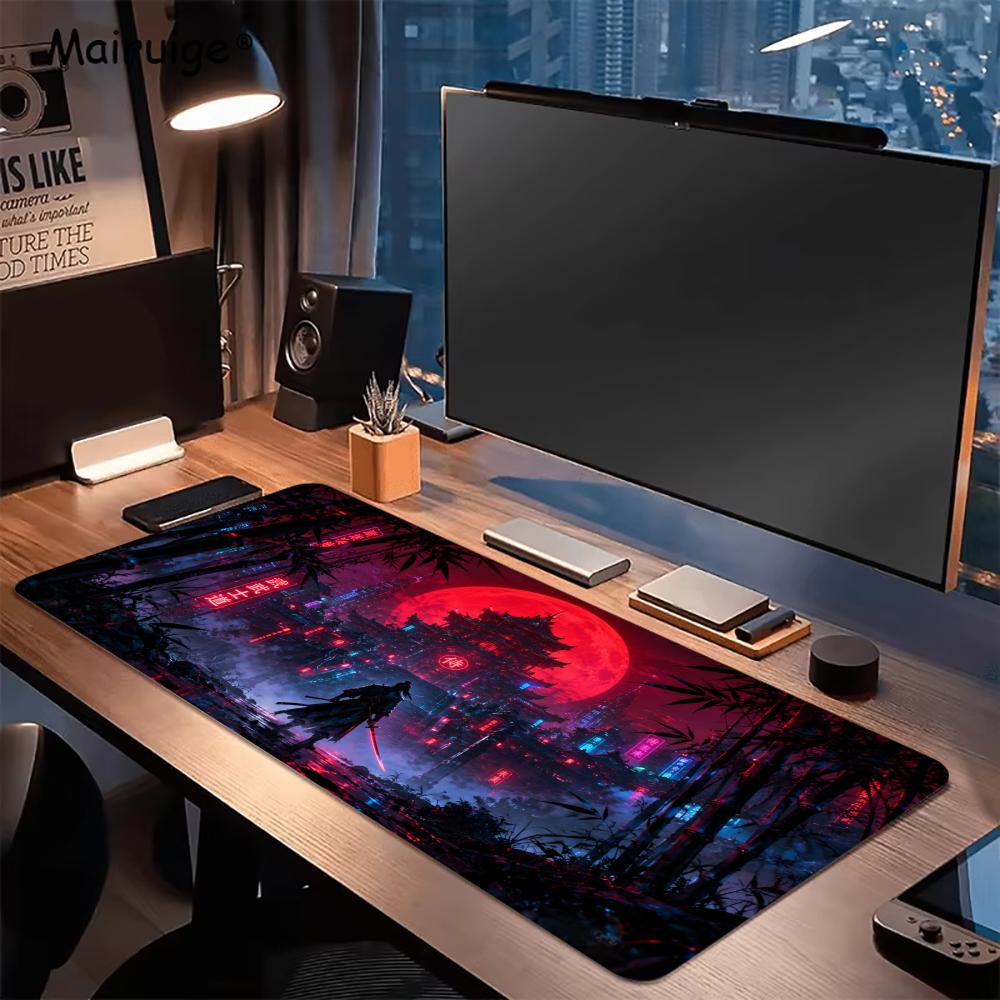 وسادات ماوس ساموراي ريد مون، إ - مراجعة Desk Setup Red وسعره