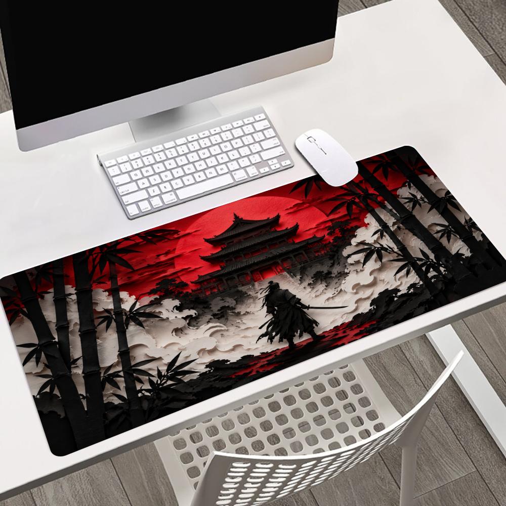 وسادات ماوس ساموراي ريد مون، إ - مراجعة Desk Setup Red وسعره