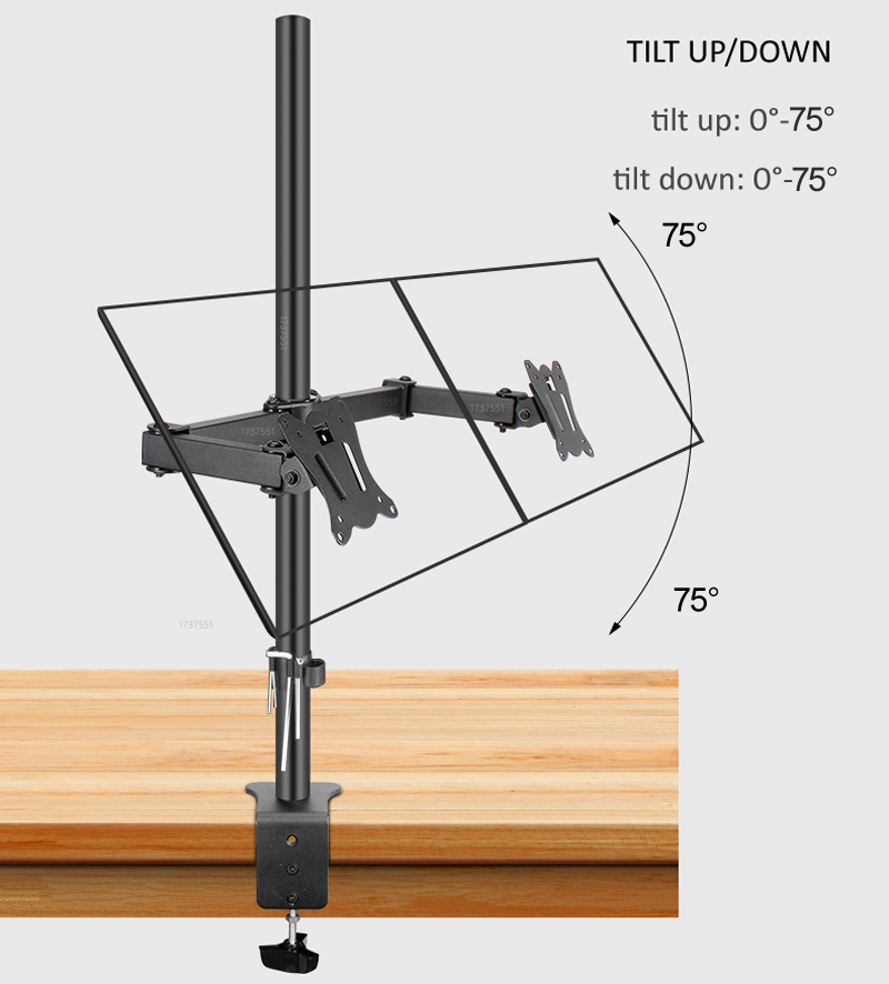 حامل شاشة مزدوج متحرك بالكامل  - مراجعة Desk Setup Monitor Arm وسعره