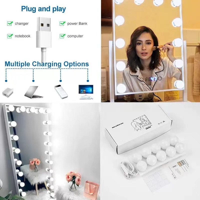LED ضوء لصق مرآة ماكياج مصابيح - مراجعة Led Desk Light Usb وسعره