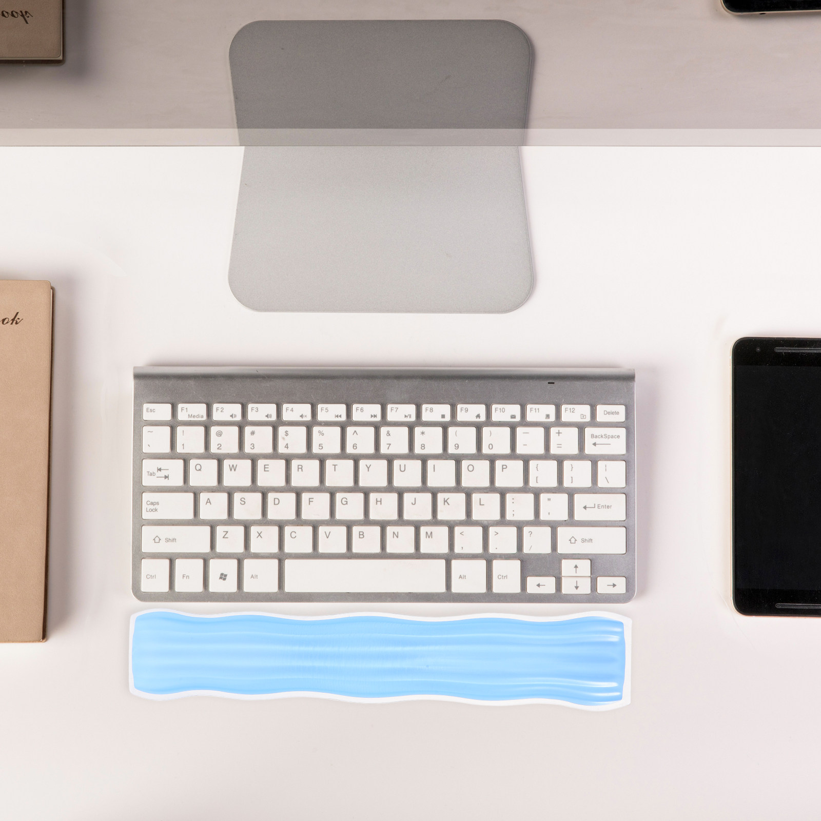 مسند معصم شفاف من السيليكون لل - مراجعة Ergonomic Desk Setup Keyboard وسعره