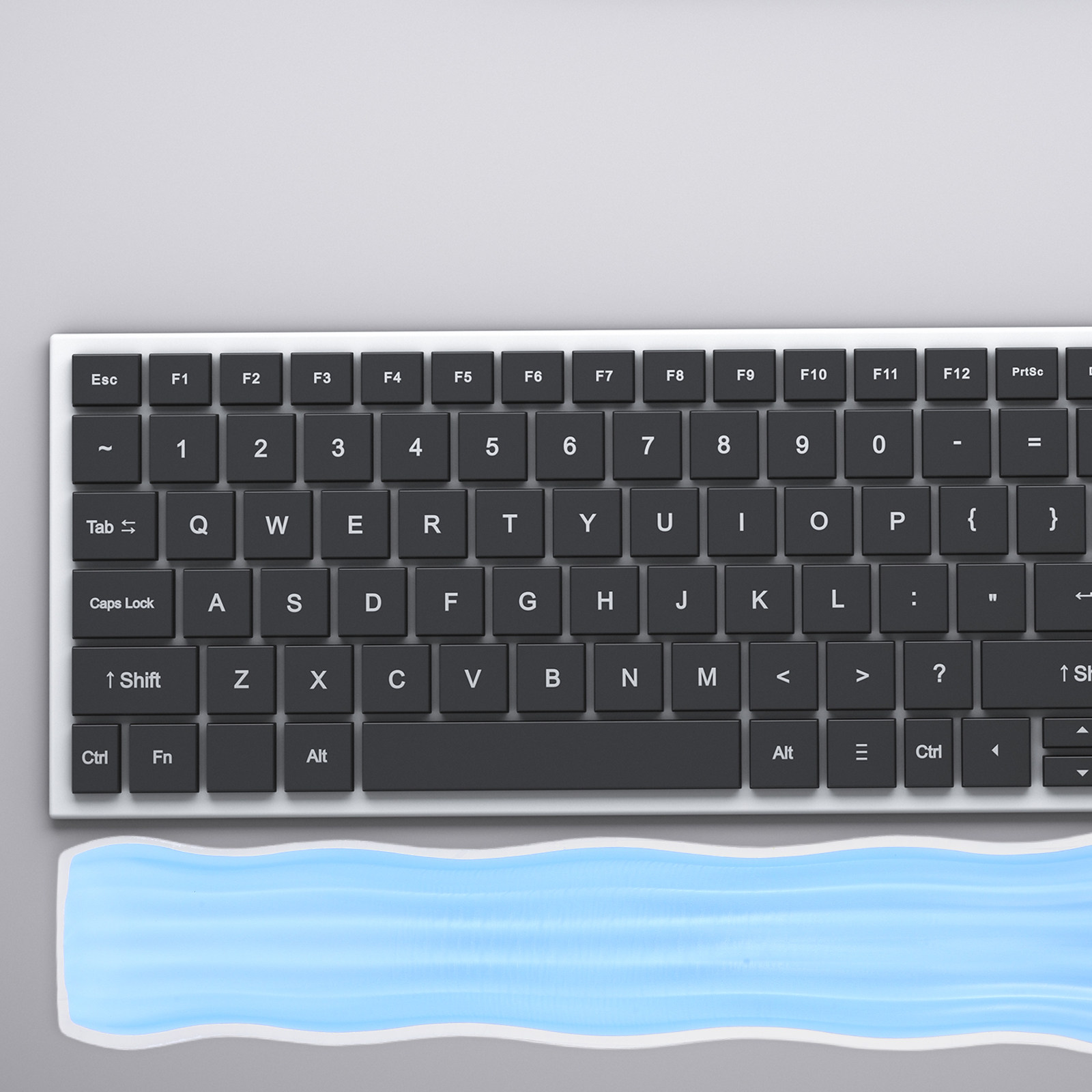 مسند معصم شفاف من السيليكون لل - مراجعة Ergonomic Desk Setup Keyboard وسعره