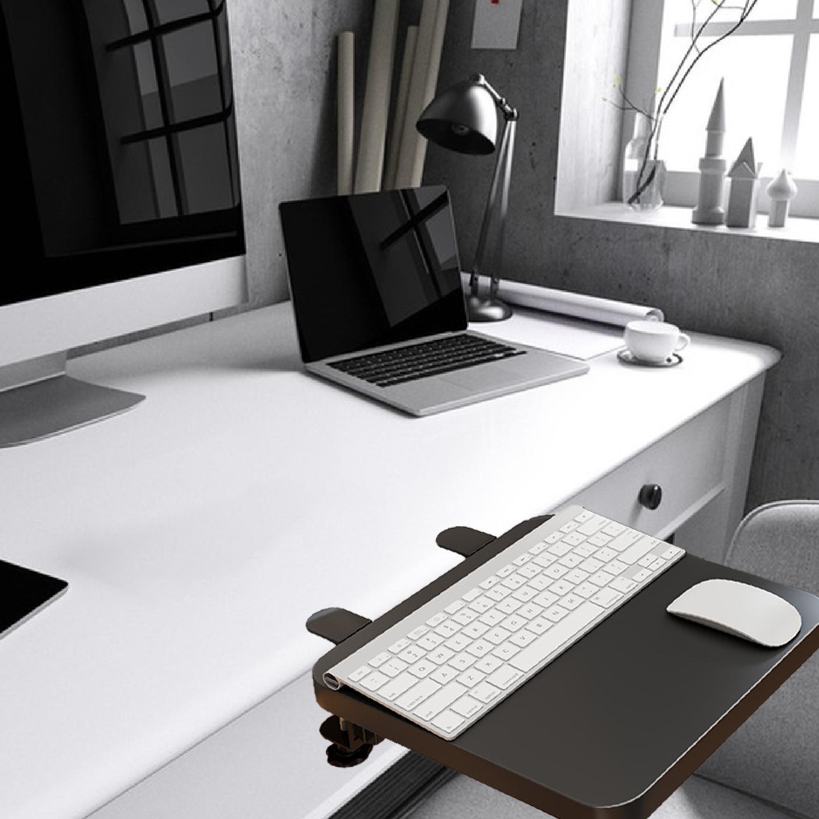 طاولة إضافية قابلة للتعديل للط - مراجعة Desk Setup With Keyboard Tray وسعره