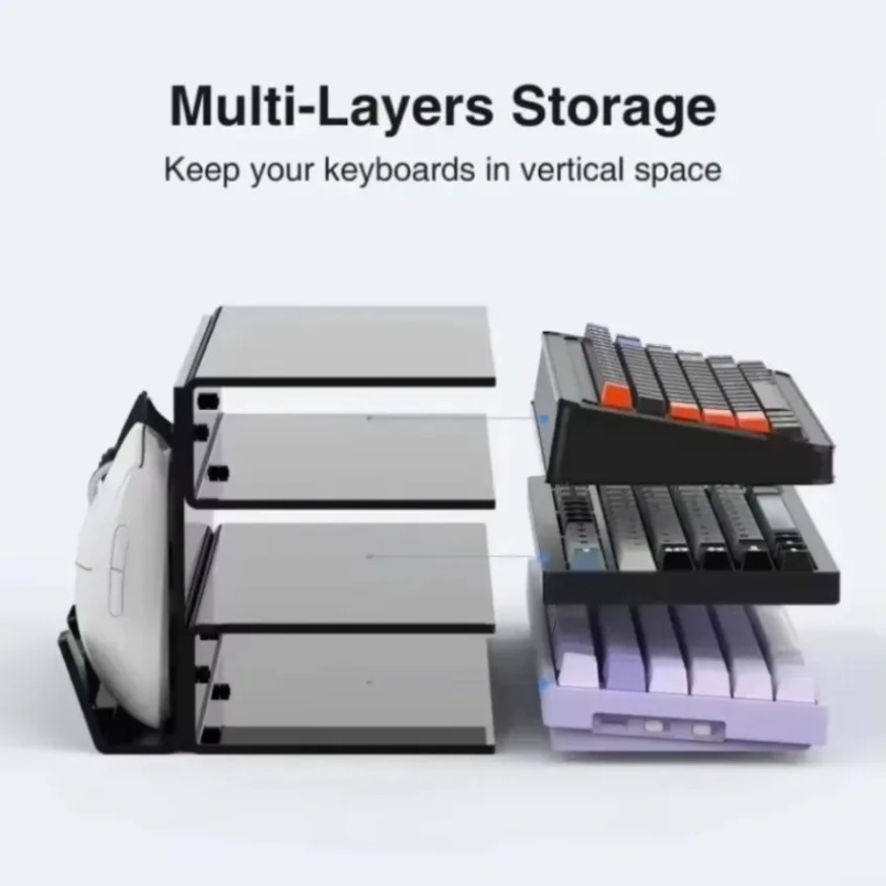 حامل لوحة مفاتيح ثلاثي الطبقات - مراجعة Desk Setup Pegboard وسعره