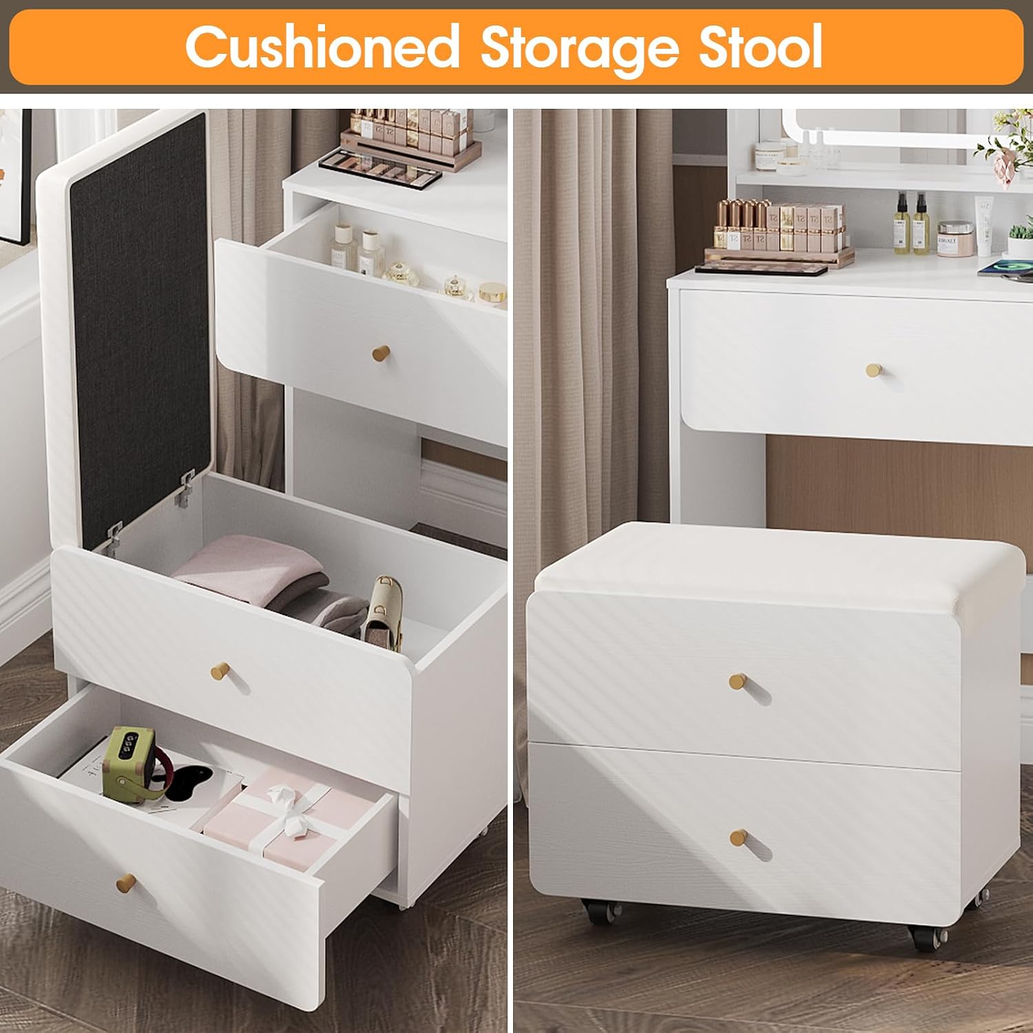 طاولة مكياج مع مرآة وإضاءة، طا - مراجعة Desk Setup In Small Bedroom وسعره