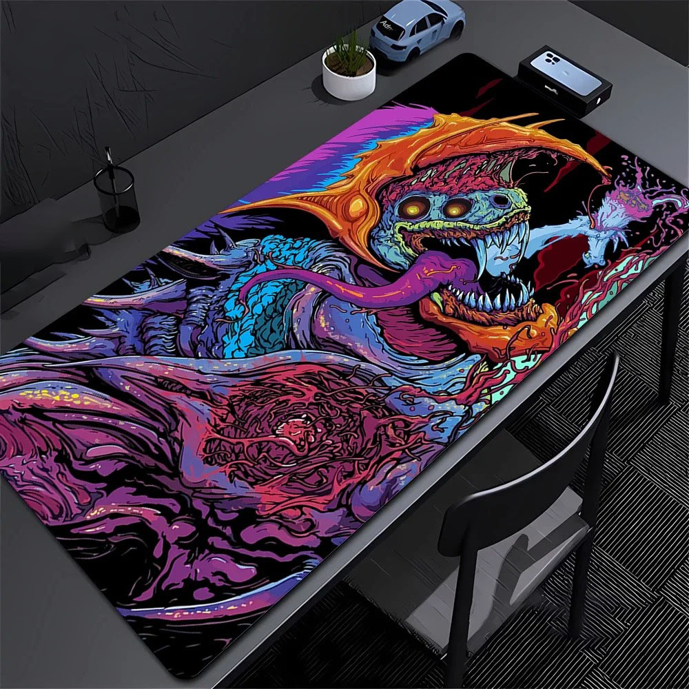بساط مكتب كبير بتصميم زهرة الف - مراجعة Desk Setup Gaming Pc وسعره