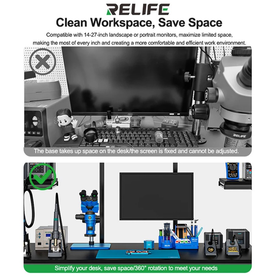 RELIFE MS3 حامل شاشة عالي التح - مراجعة Desk Setup Monitor Arm وسعره