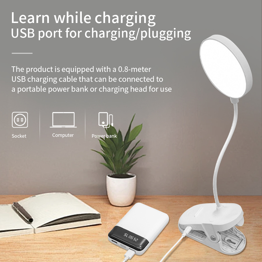 مصباح مكتب LED بمشبك قابل للدو - مراجعة Led Desk Light Usb وسعره