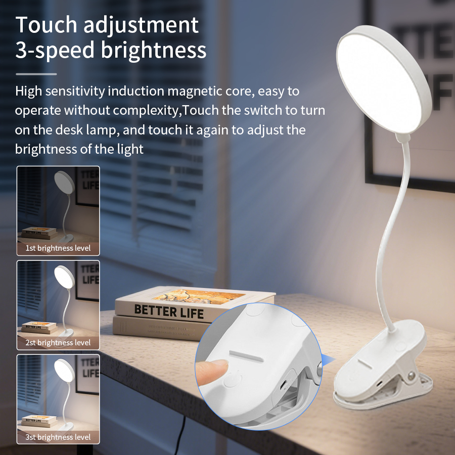مصباح مكتب LED بمشبك قابل للدو - مراجعة Led Desk Light Usb وسعره