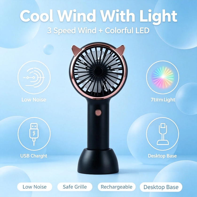 مروحة محمولة على شكل أذن قطة م - مراجعة Led Desk Light Usb وسعره