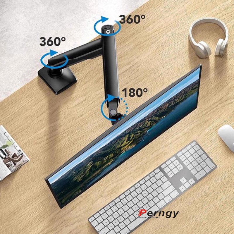 D-MOUNT D80 معدن الألومنيوم 2- - مراجعة Desk Setup Monitor Arm وسعره