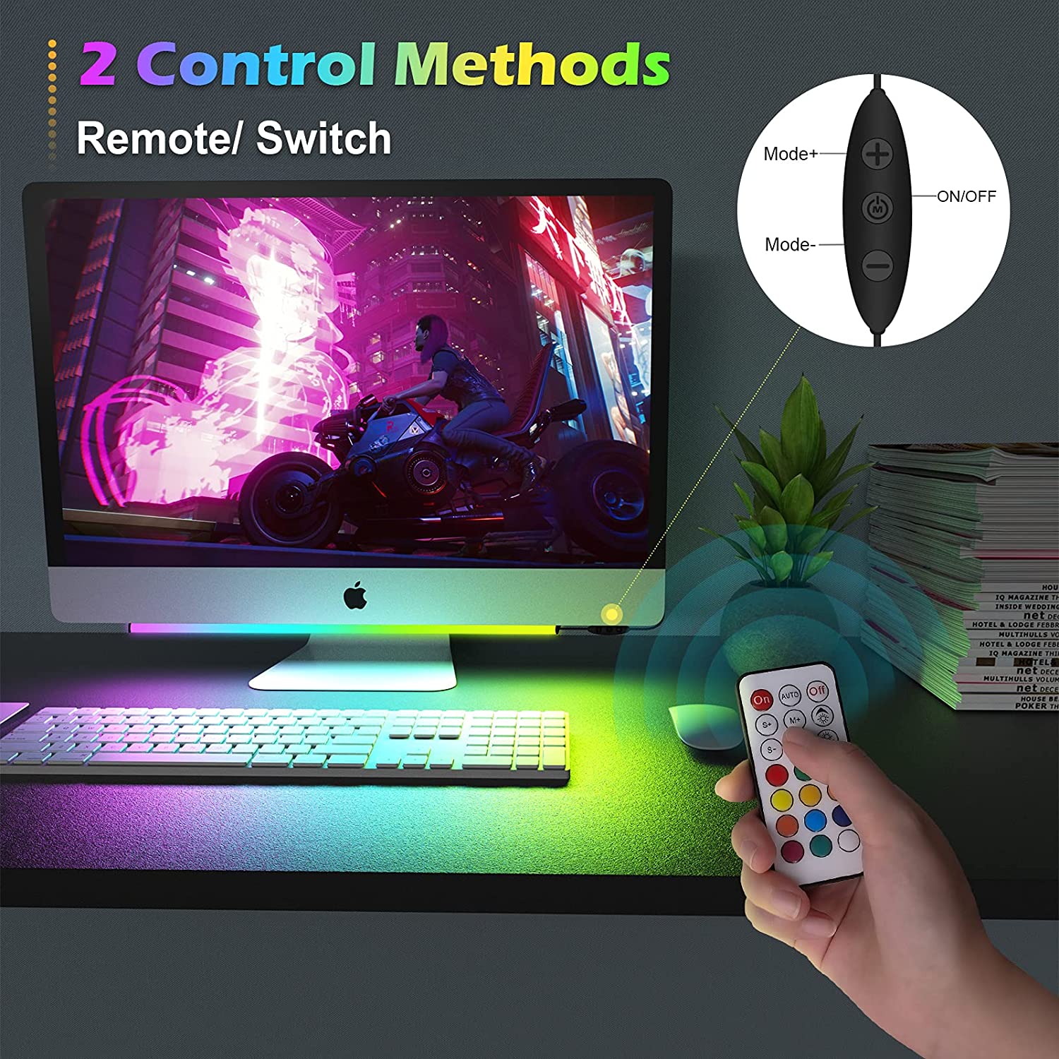 شريط إضاءة تحت الشاشة RGB Drea - مراجعة Desk Setup Gaming Pc وسعره
