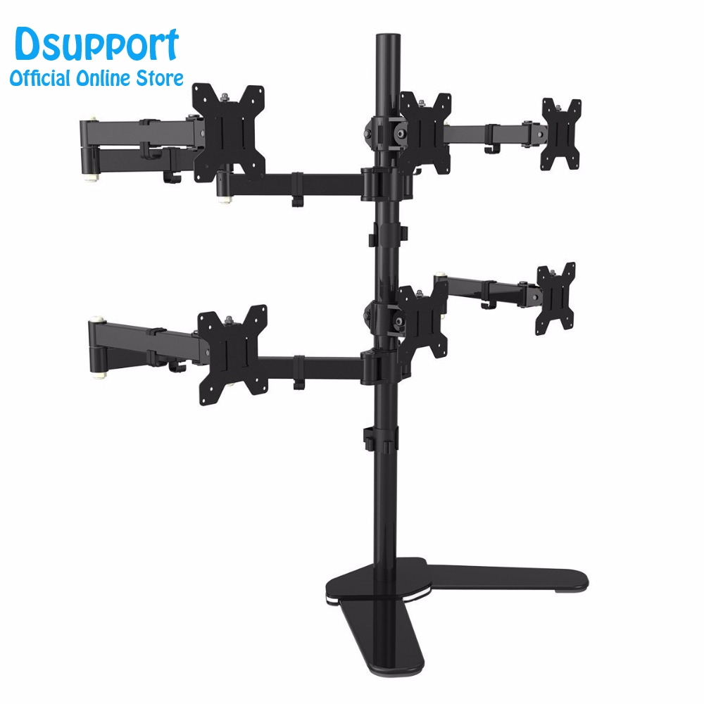 حامل شاشة LCD LED بستة أذرع، ق - مراجعة Desk Setup Monitor Arm وسعره